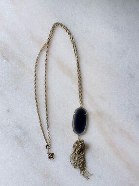 Kendra Scott Rayne Tassel Necklace - blue